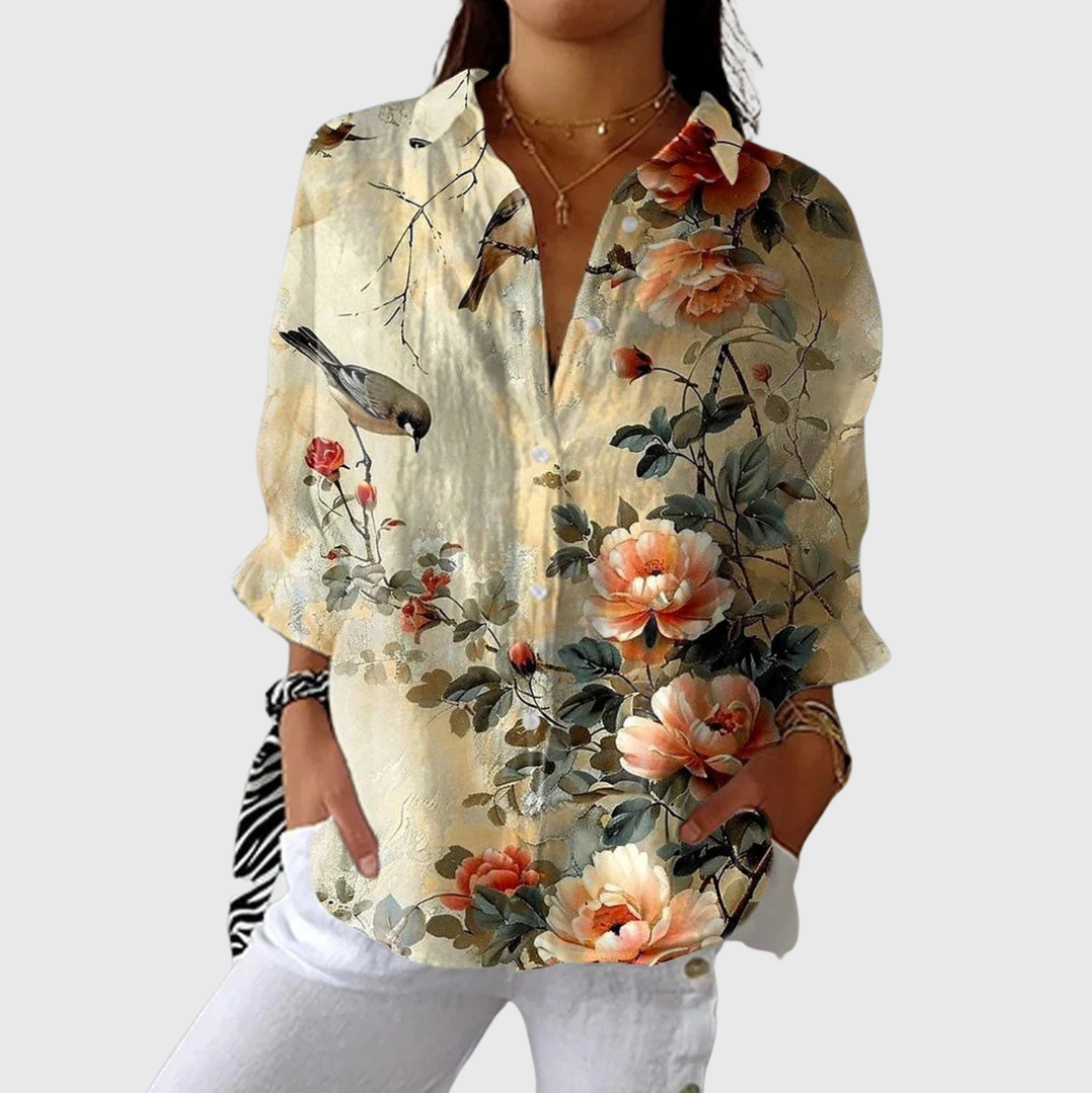 Eefje kleurrijke blouse met print