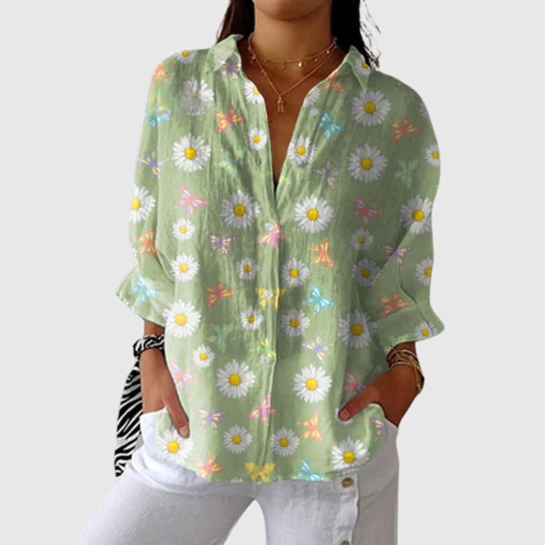 Bibi kleurrijke blouse met print