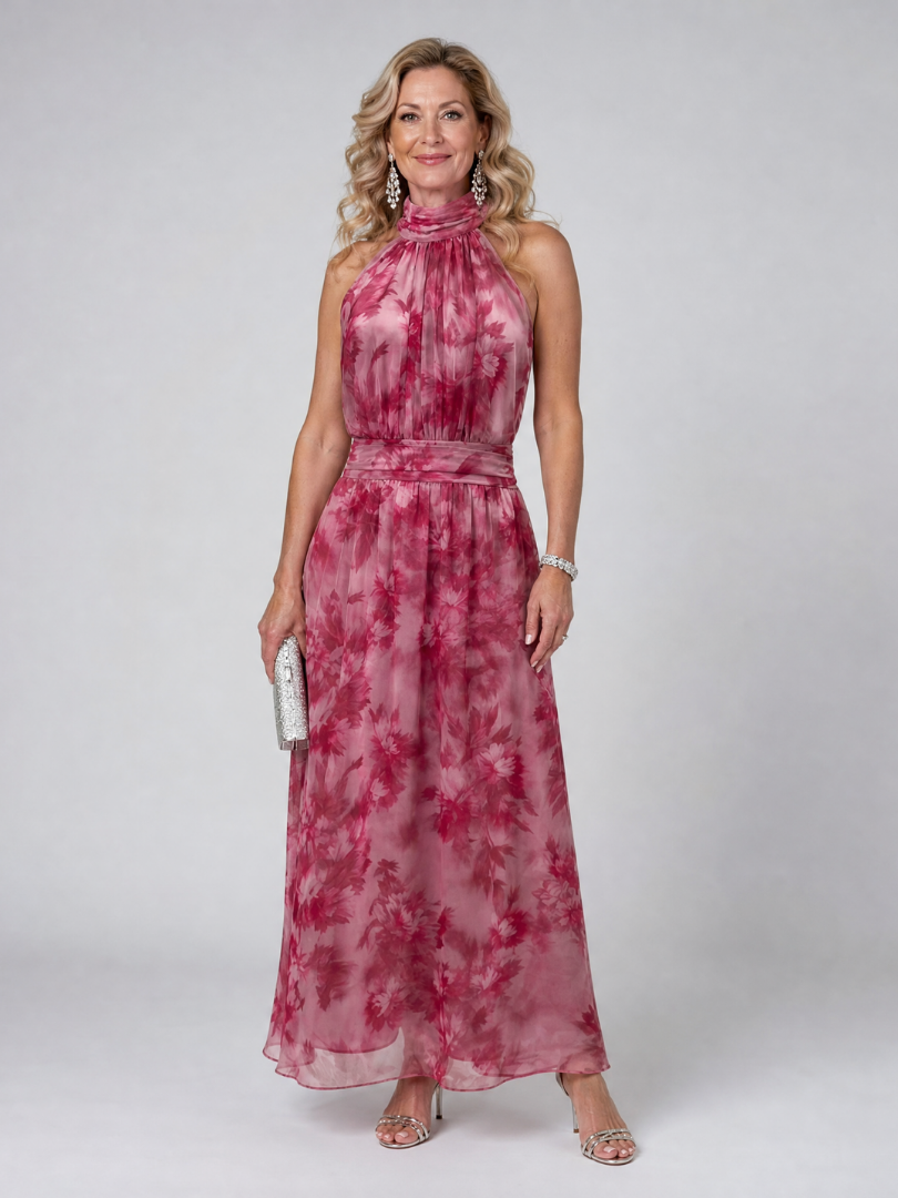 Avien zachte halter midi-jurk