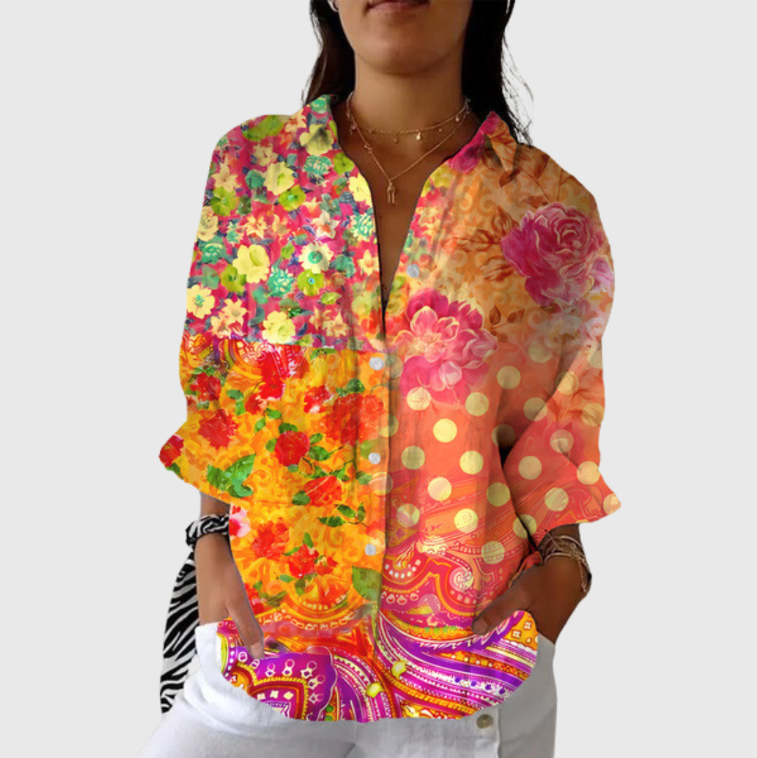 Cato luchtige blouse met print