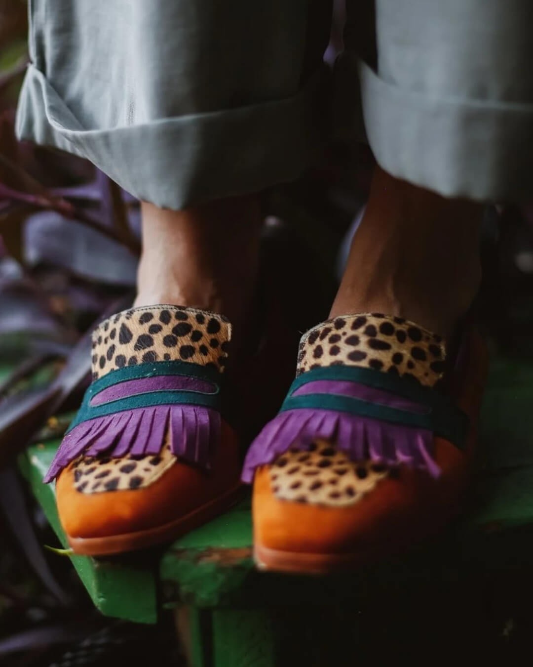 Chiara elegante loafers met glanzende afwerking