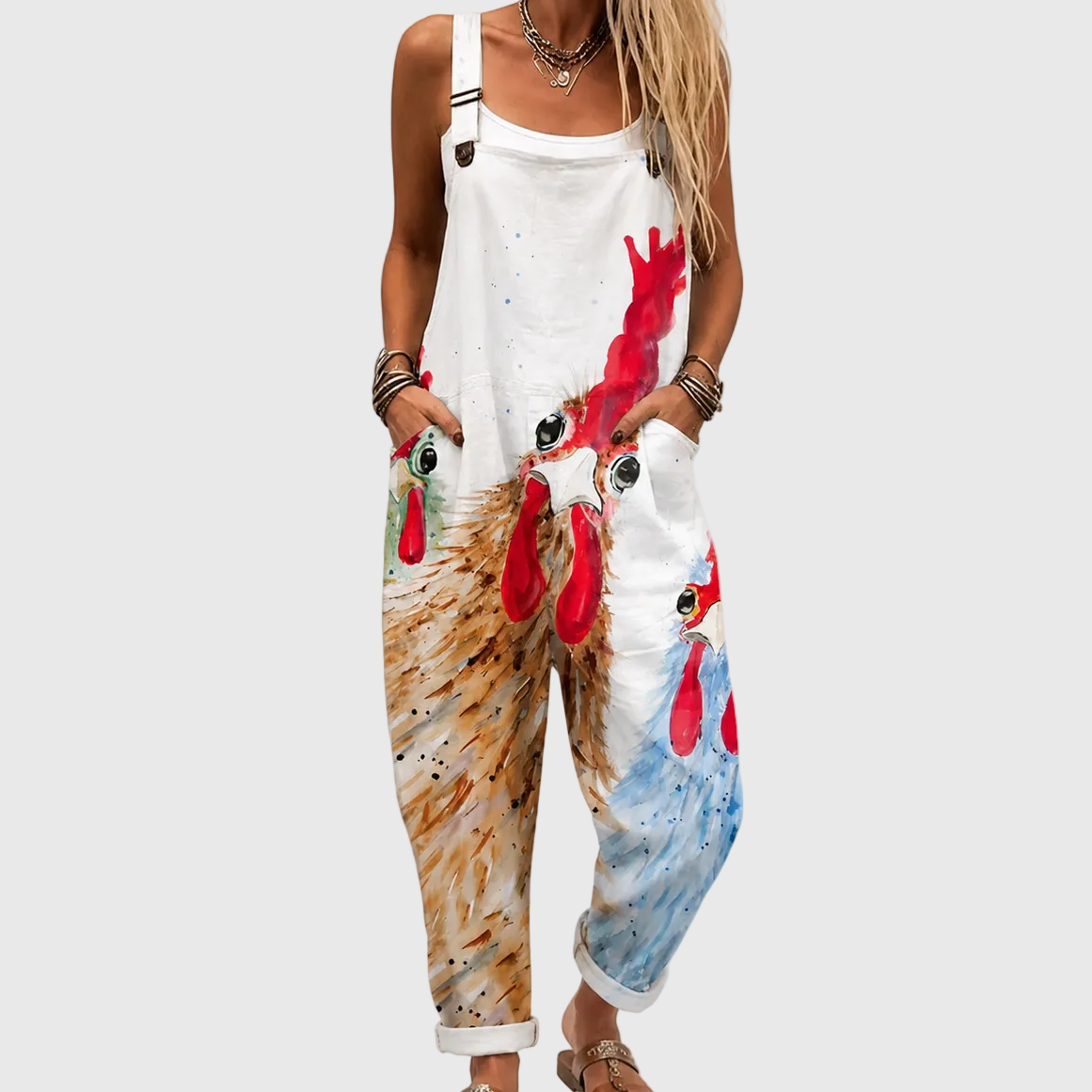 Gerda salopette met print