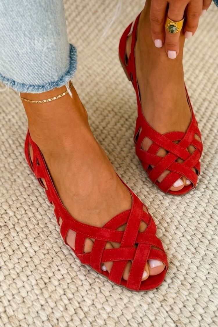 Caterina gevlochten sandalen in vrolijke kleuren