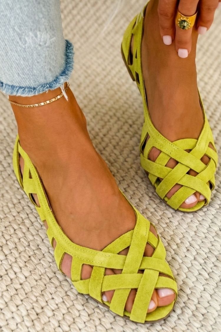 Caterina gevlochten sandalen in vrolijke kleuren