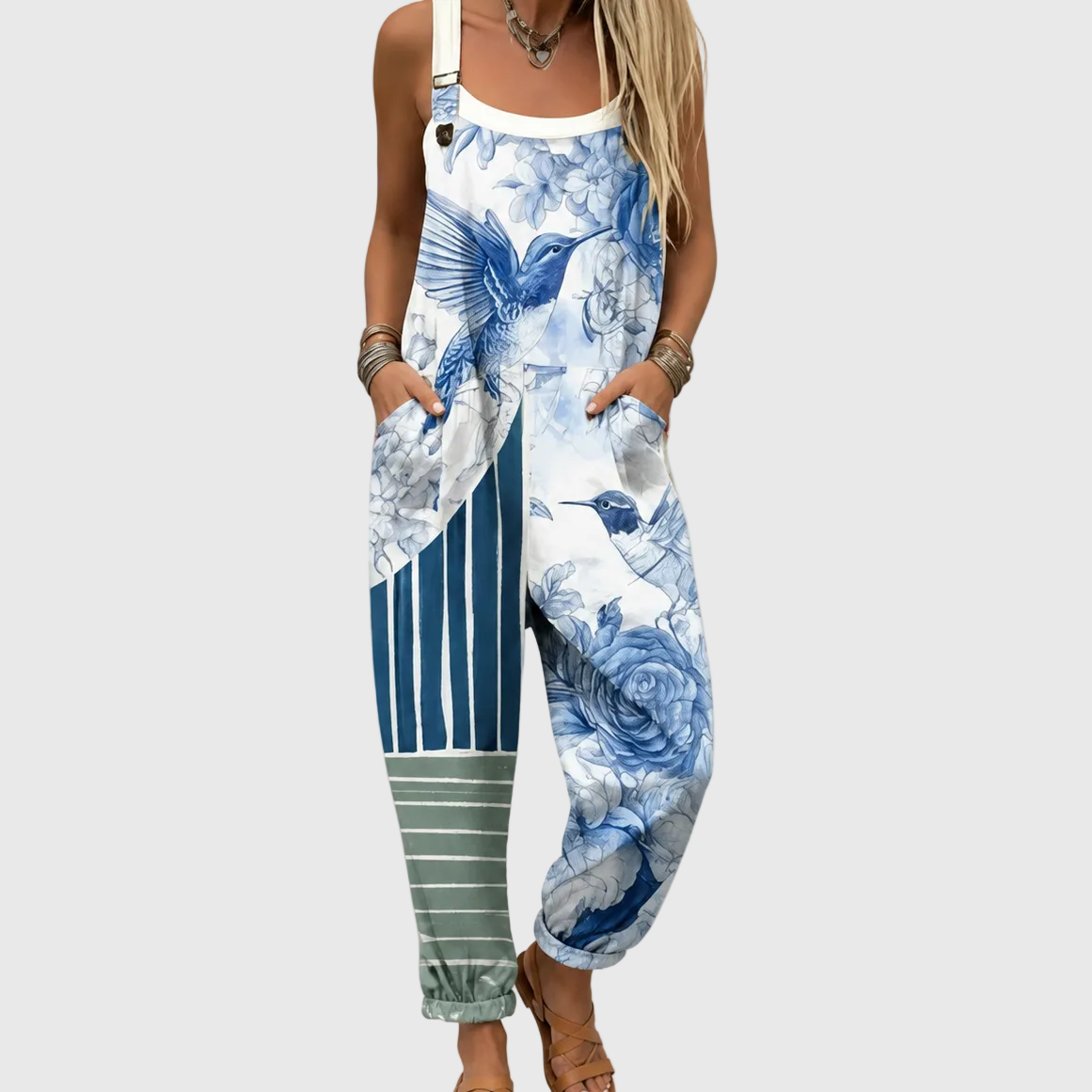 Jasmijn salopette met print