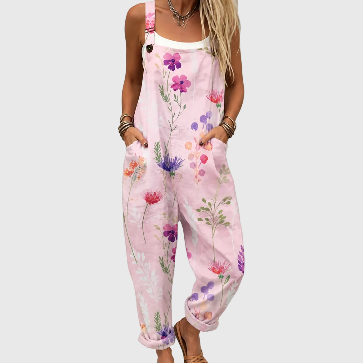 Yvonne salopette met print