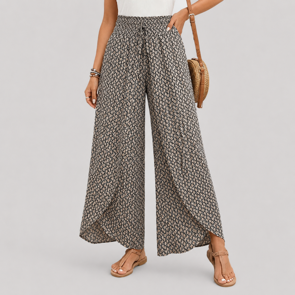 Sahara wijde relaxte broek