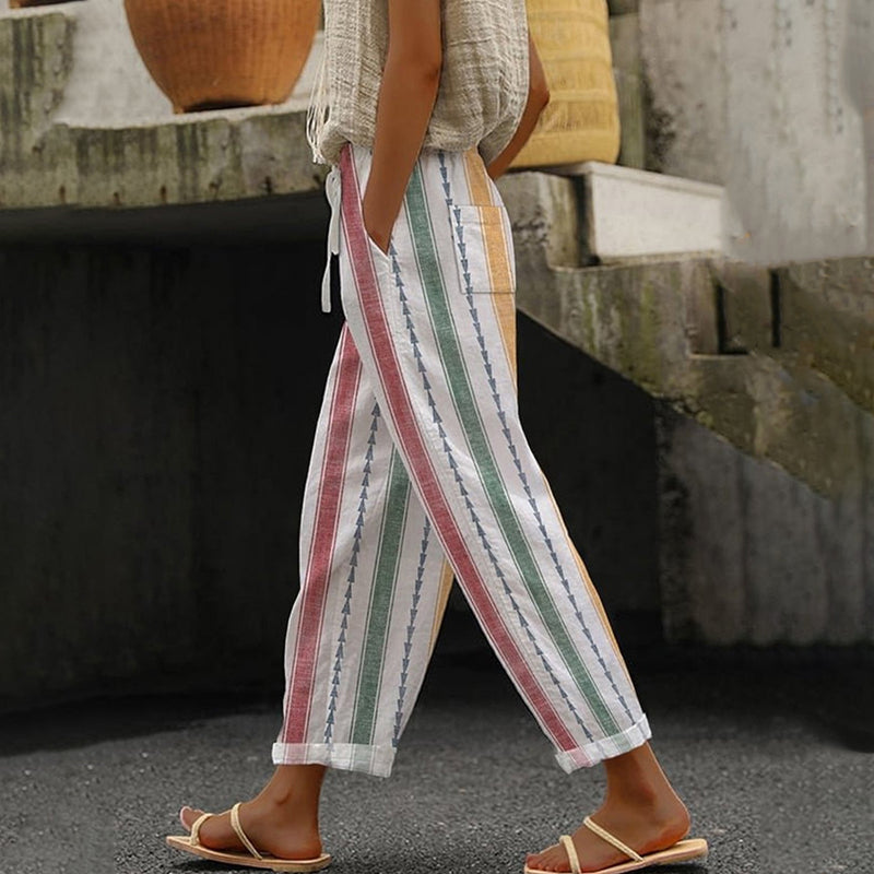 Talani gestreepte casual broek