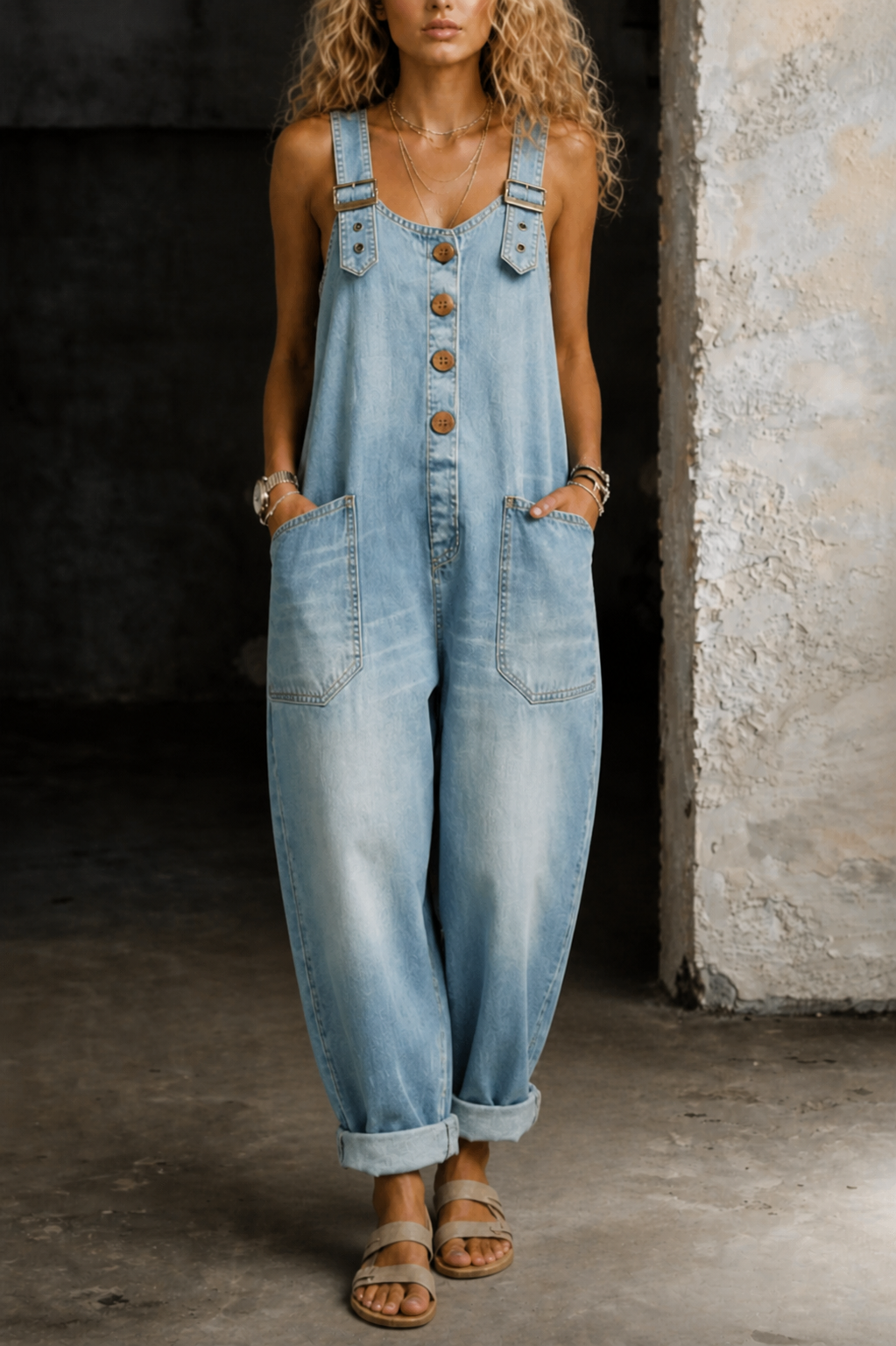 Moxelle | Denim jumpsuit