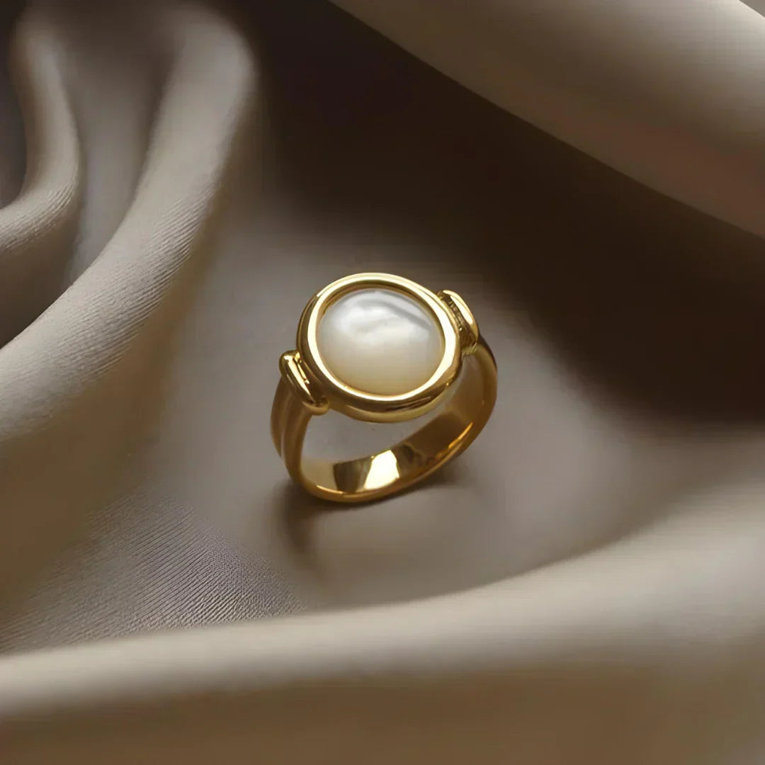 Statement ring volledig in parels