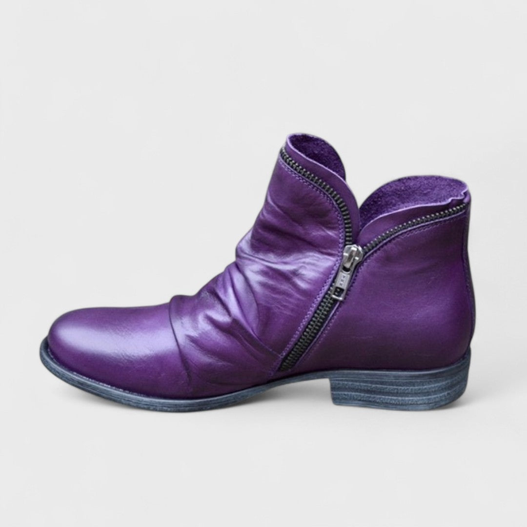 Swaantje enkellaars met rits