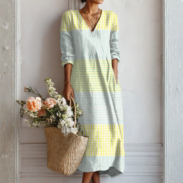 Olivia luchtige jurk met natuurlijke elegantie