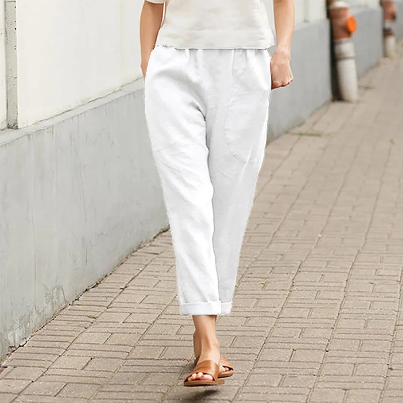 Kriza wijde broek met zakken