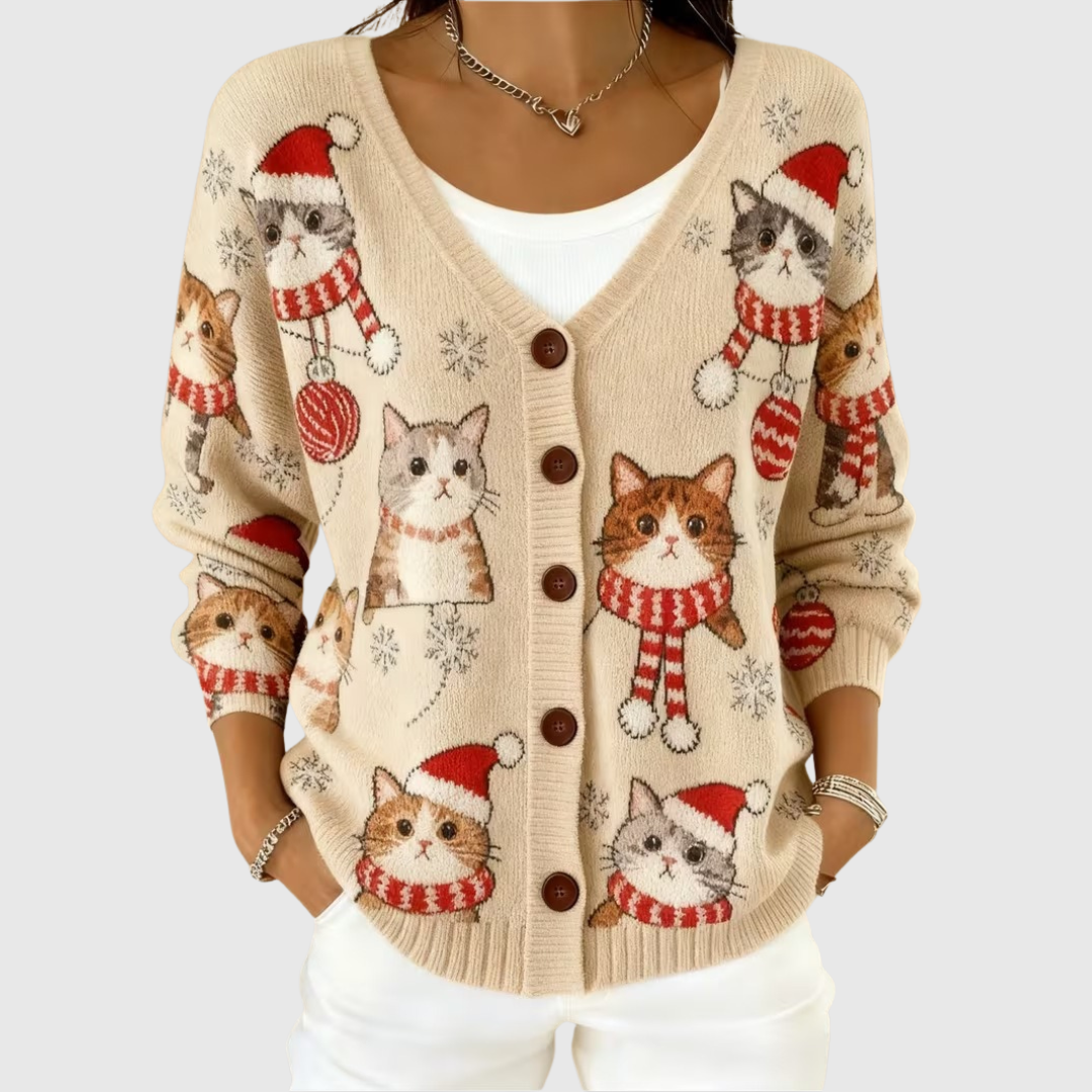 Catalina | Gebreid vest met knopen