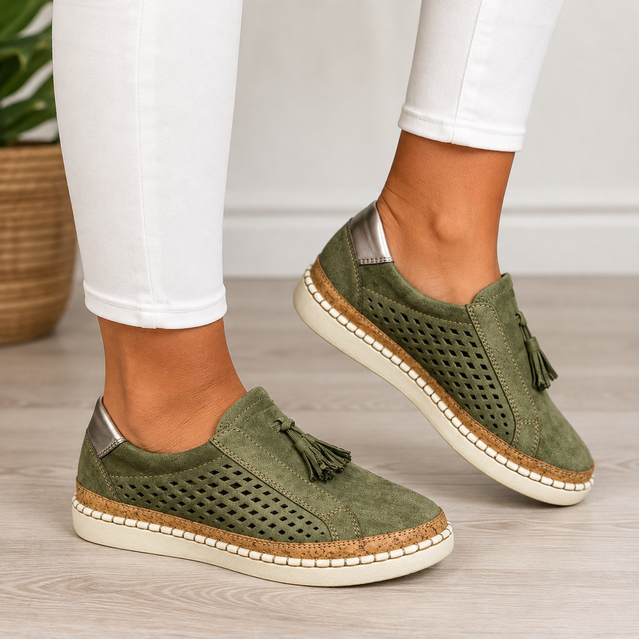 Christine loafers in groen