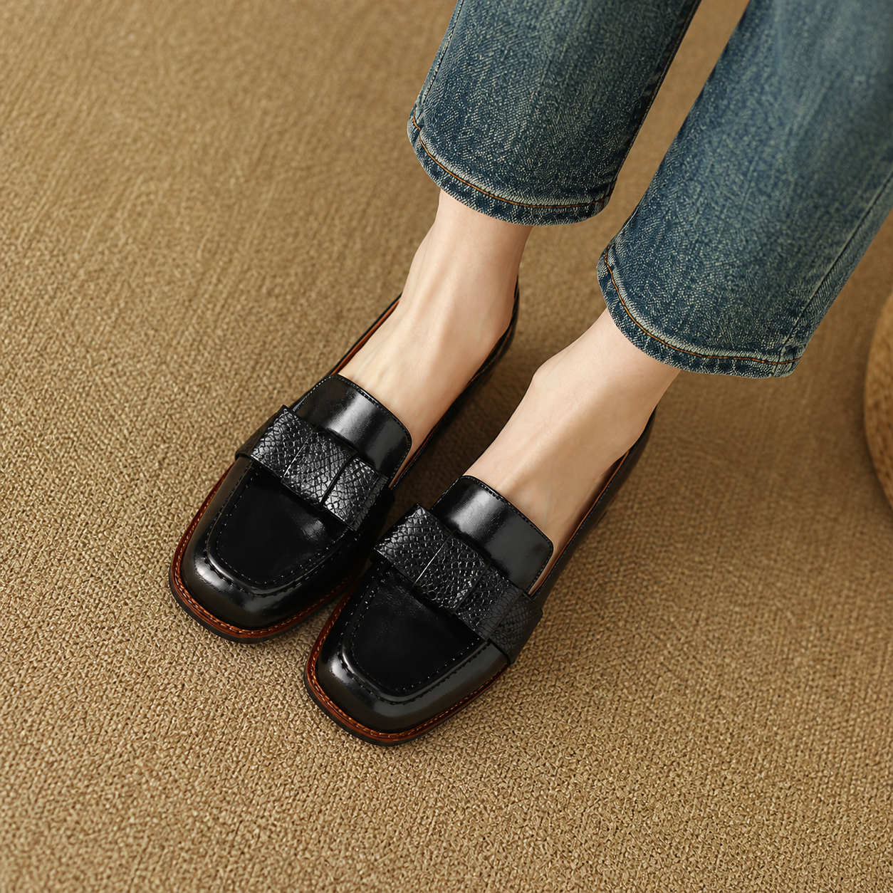 Contessa | Loafers met knoop en blokhak
