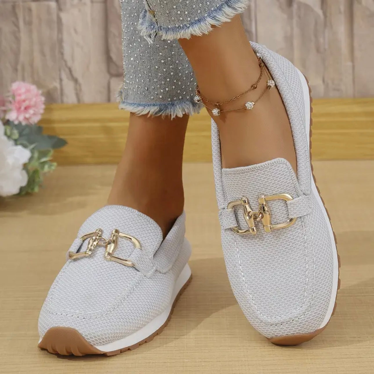Elsie chique loafer-sneakers in wit
