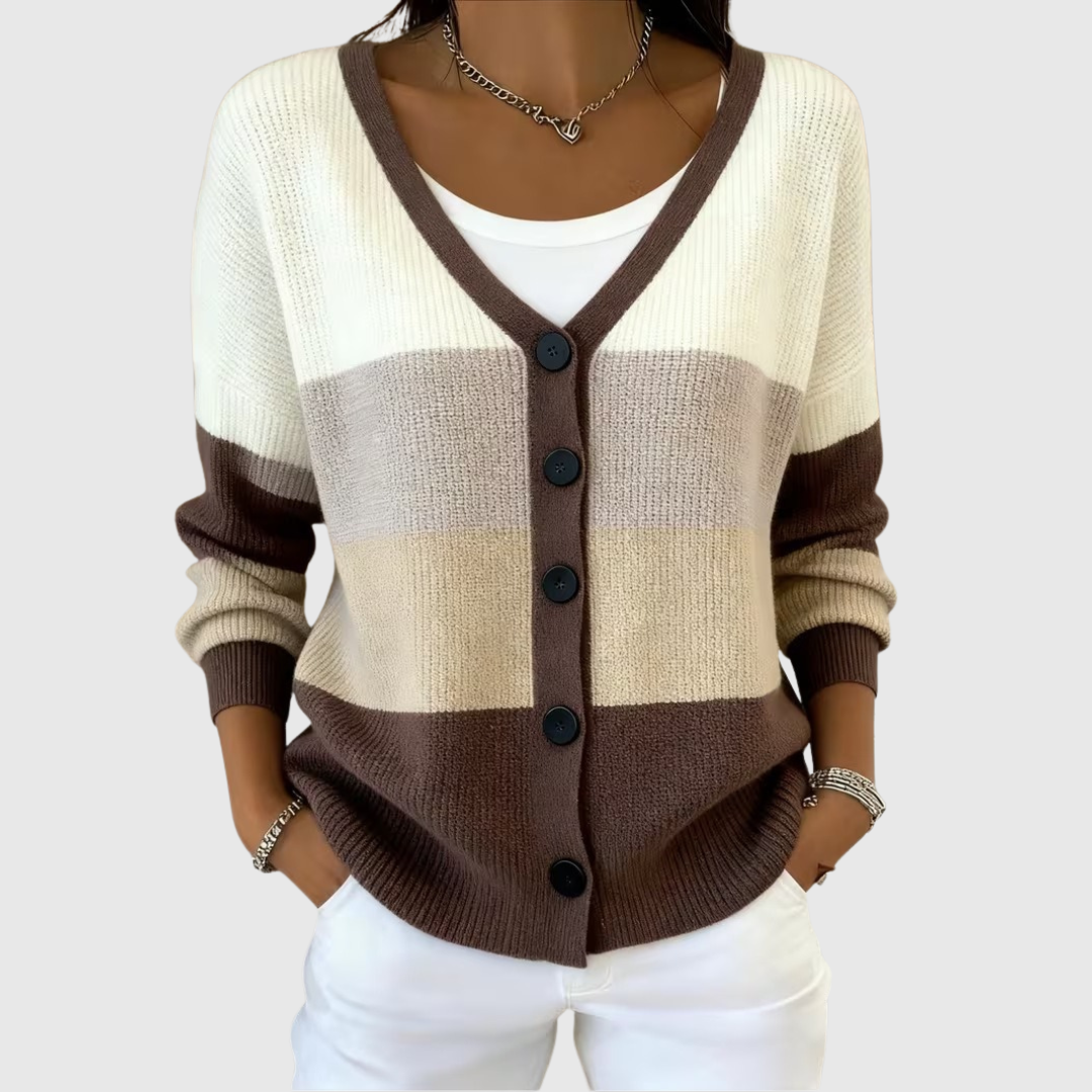 Felisa | Gebreid vest met knopen