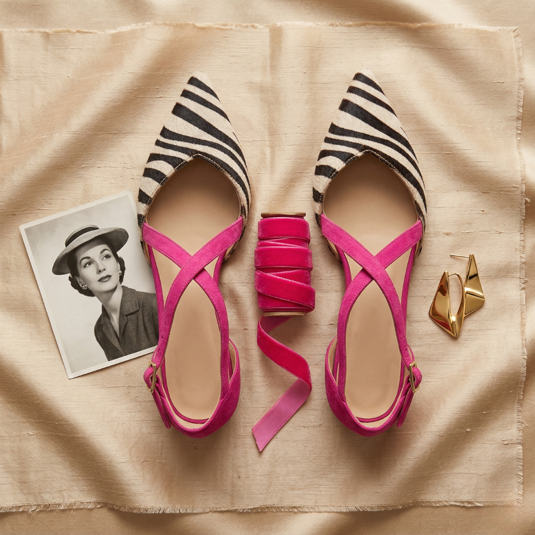 Fern ballerina's met bandjes