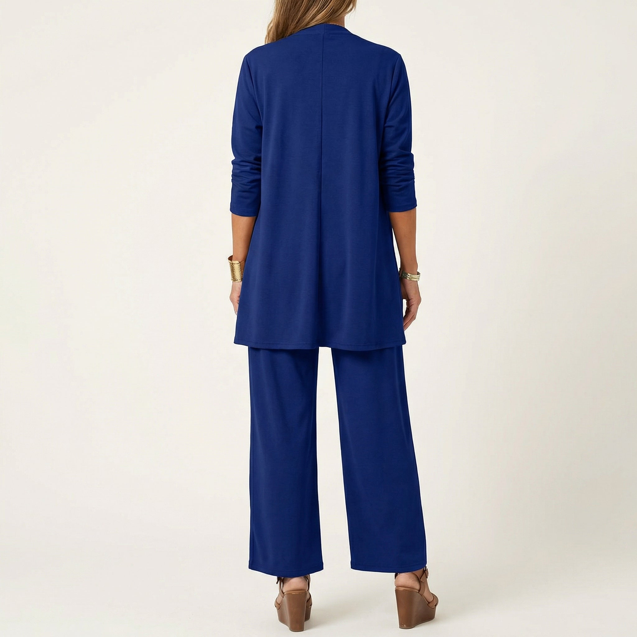 Marijne driedelige set met vest, top en wijde broek
