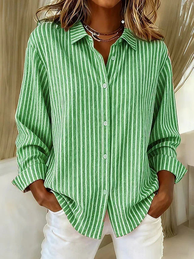 Jimena gestreepte blouse met knopen