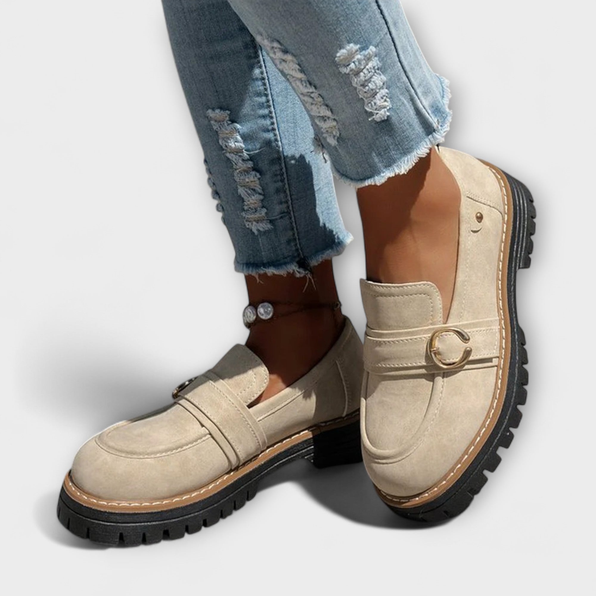 Lora | Casual loafers met ronde neus