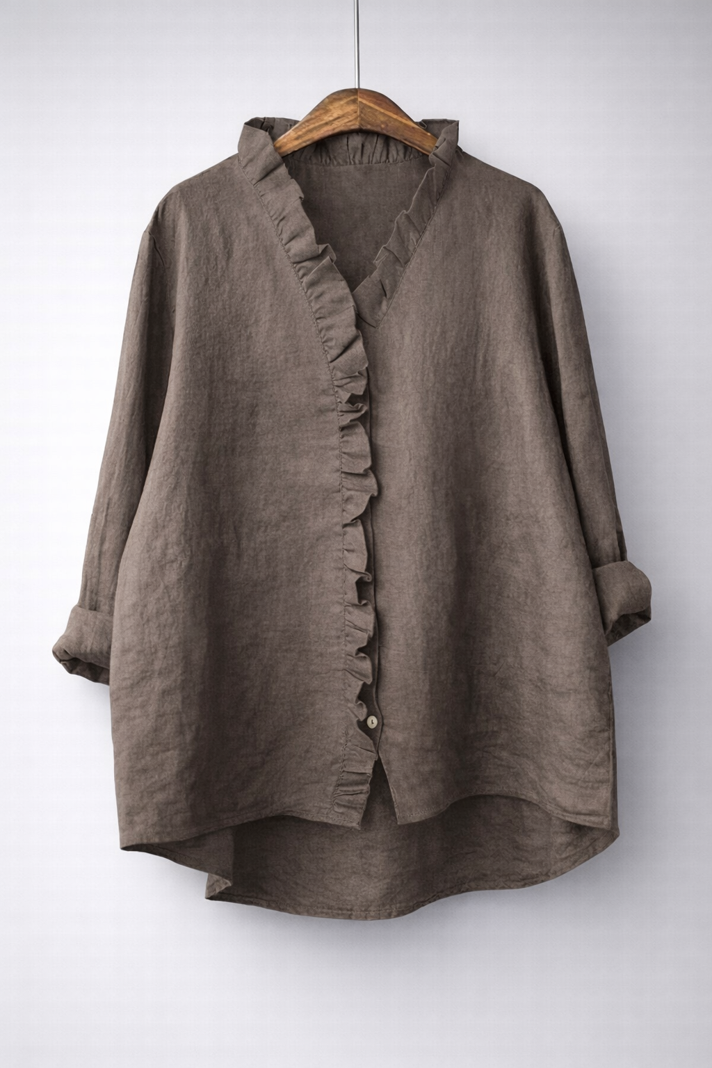 Luisa | Blouse met ruches en knoopsluiting