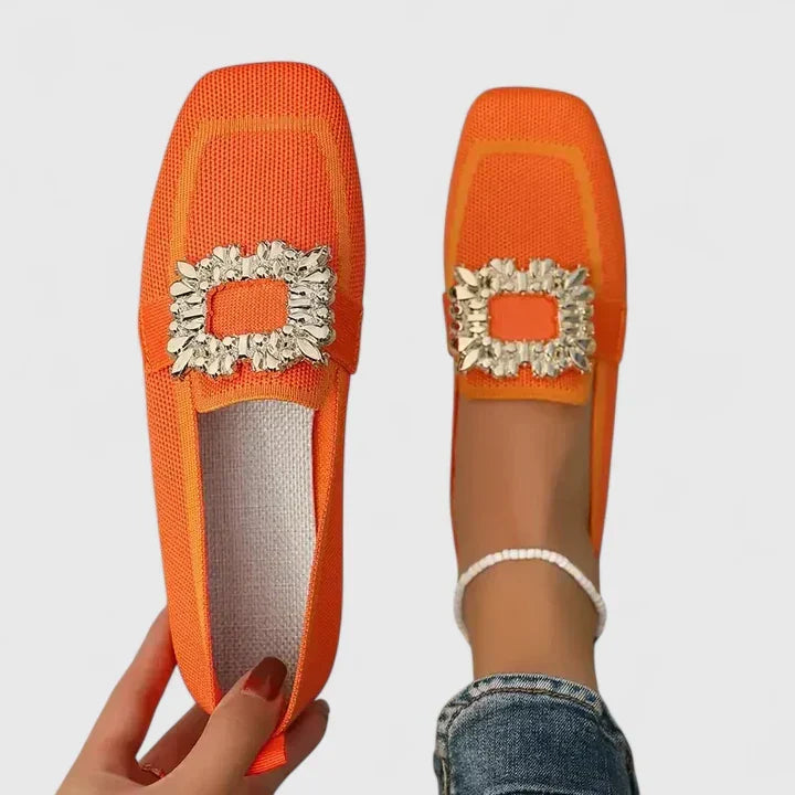 Maylora comfortabele loafers in oranje