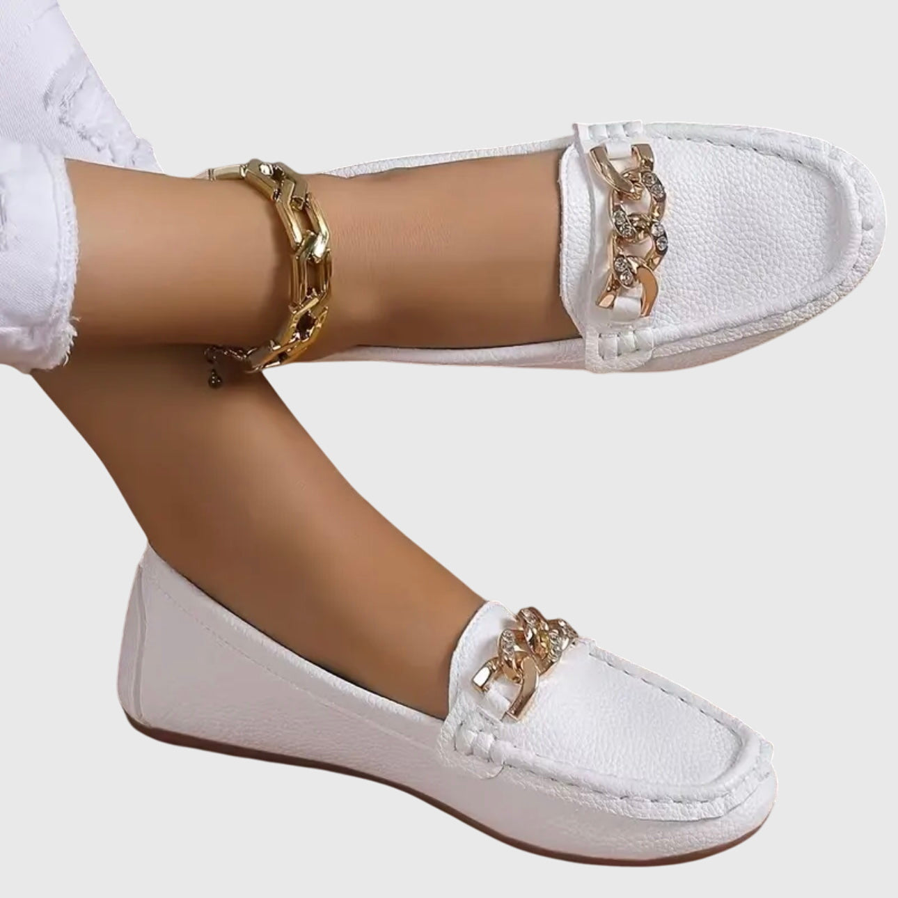 Melissa elegante comfortabele loafers in wit