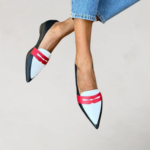 Natalya loafers met bandjes detail