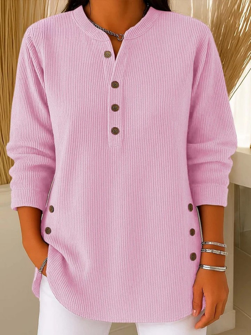 Nieves henley-tuniek met knopen