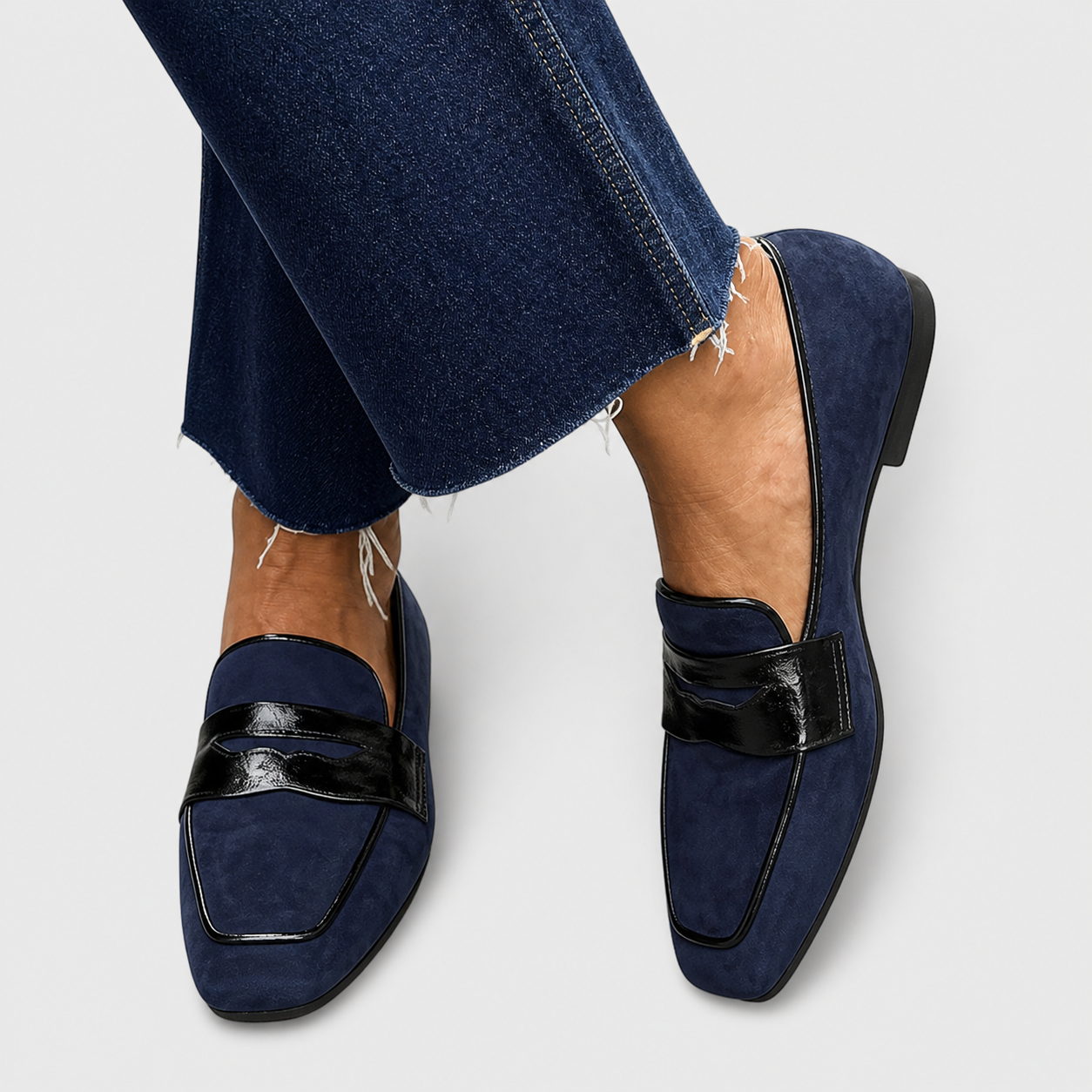 Nora | Chique blauwe loafers