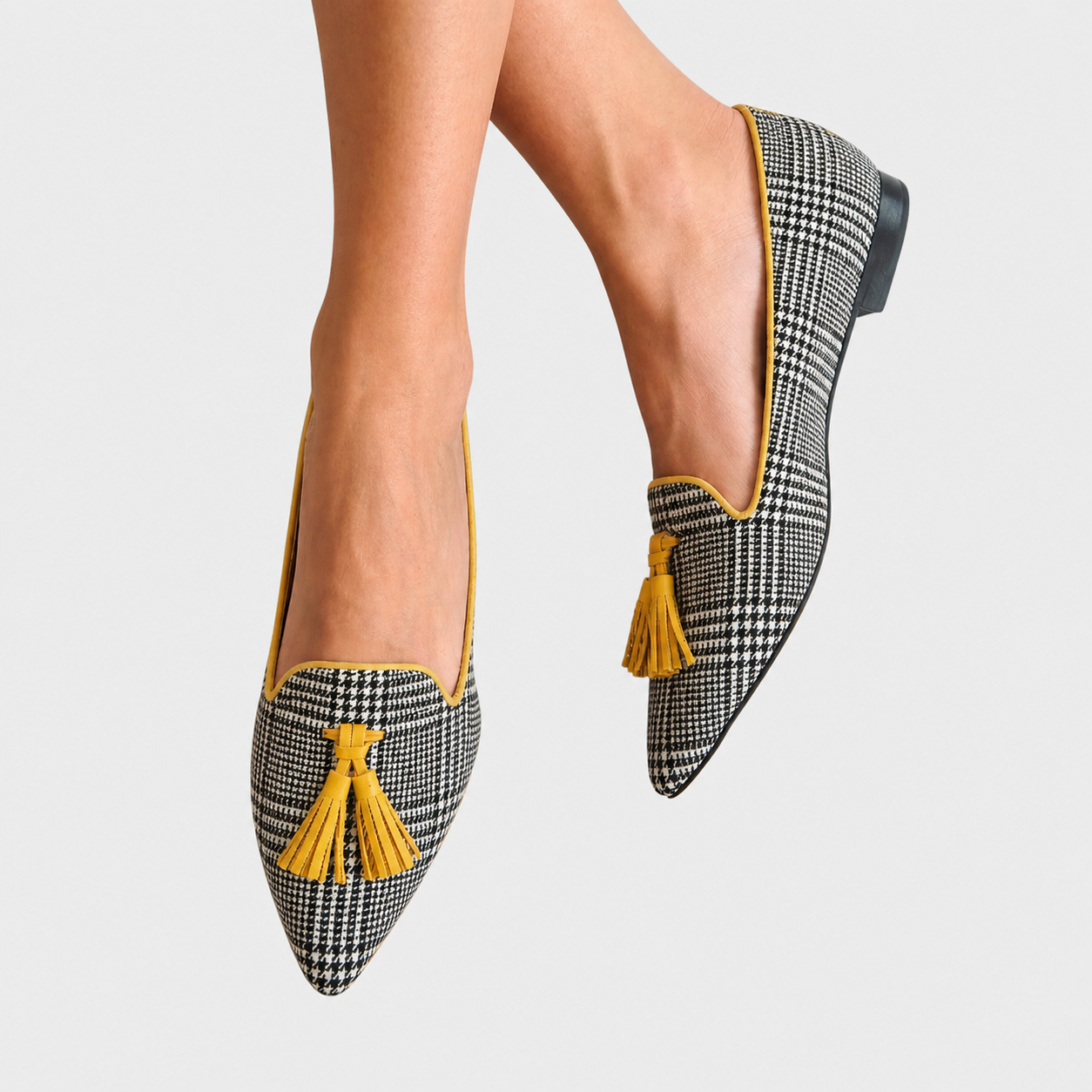 Odessie | Loafers met moderne ruitprint
