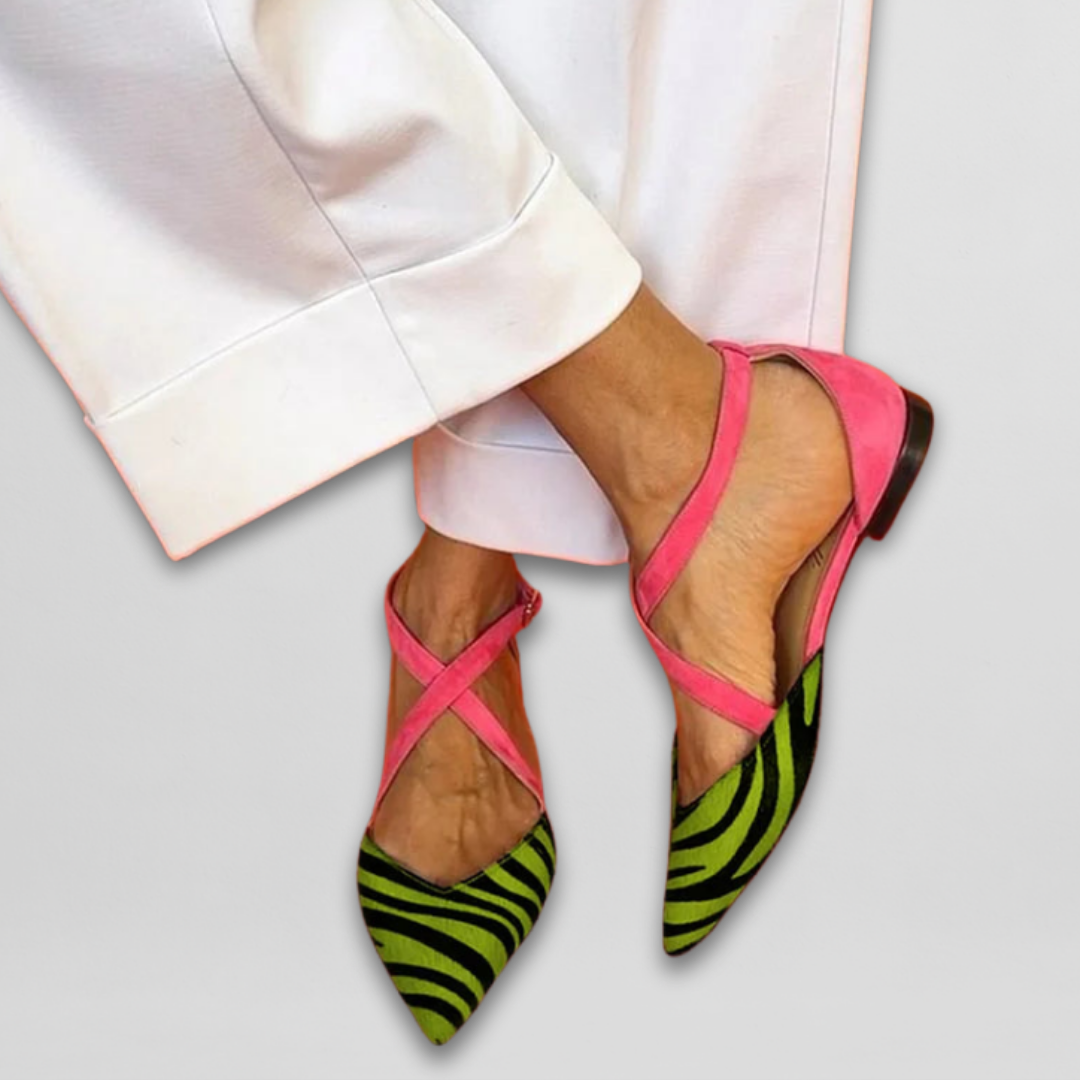 Ornella | Ballerina's met bandjes