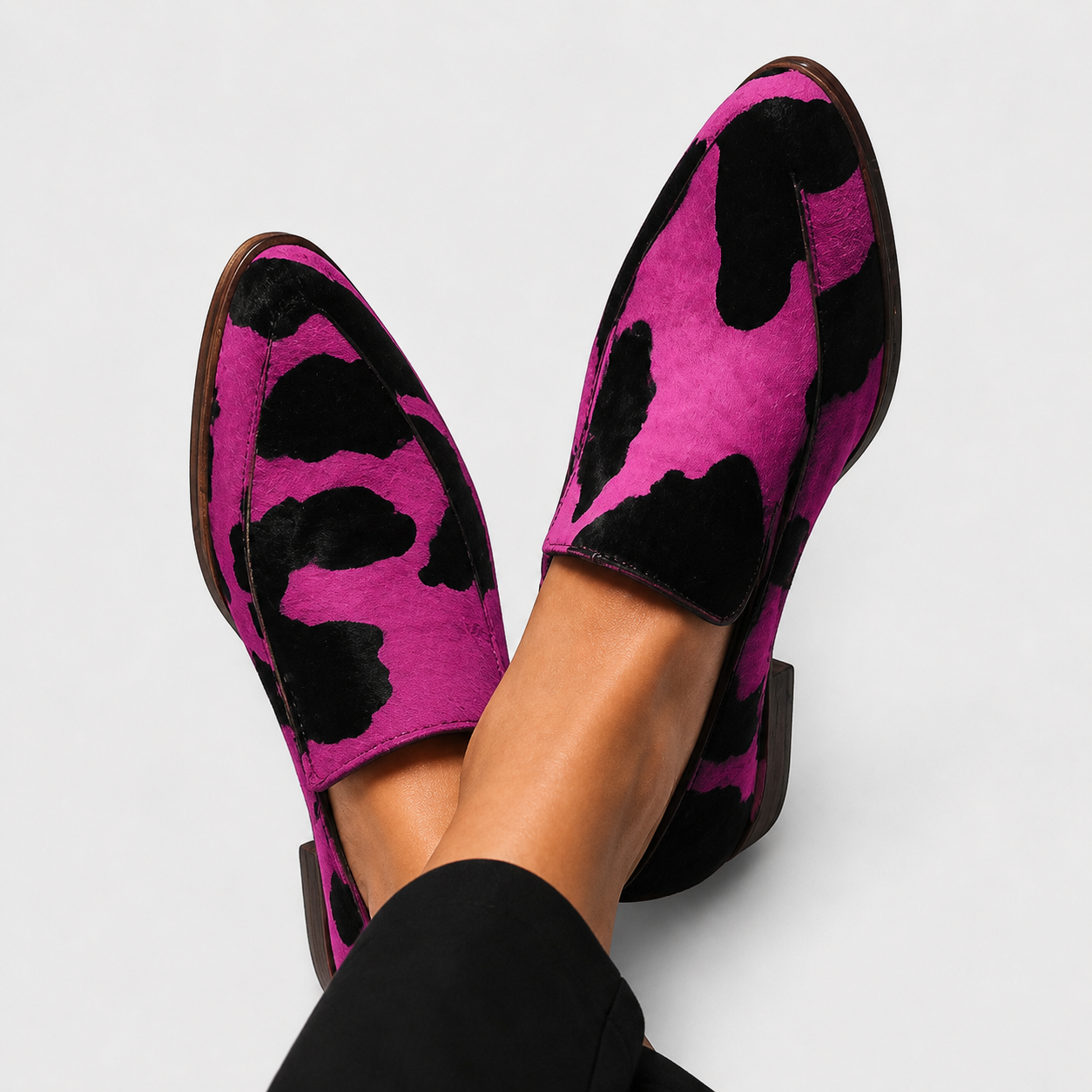 Paloma | Loafers met koeienprint
