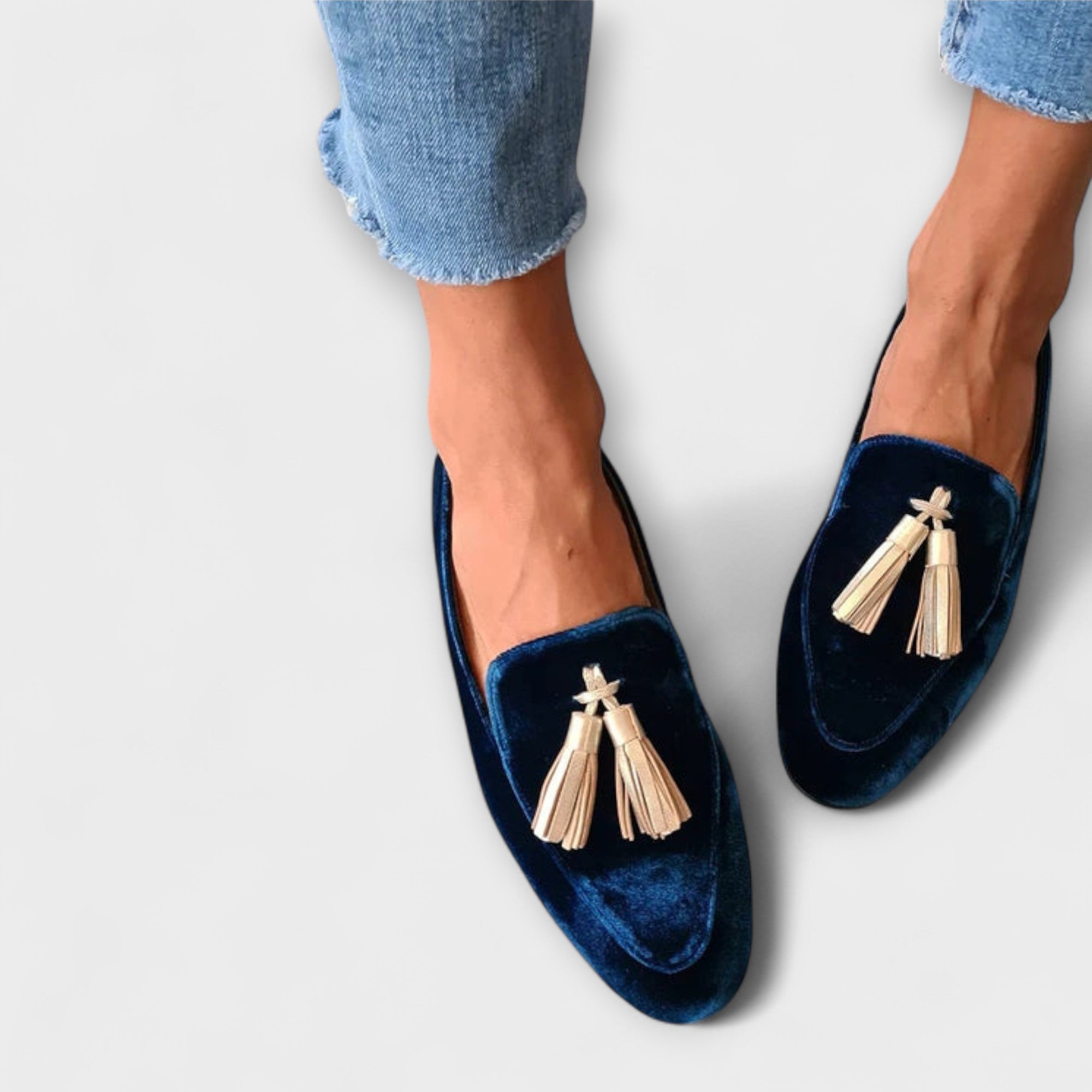 Quinnlyn | Vintage loafers met franjes