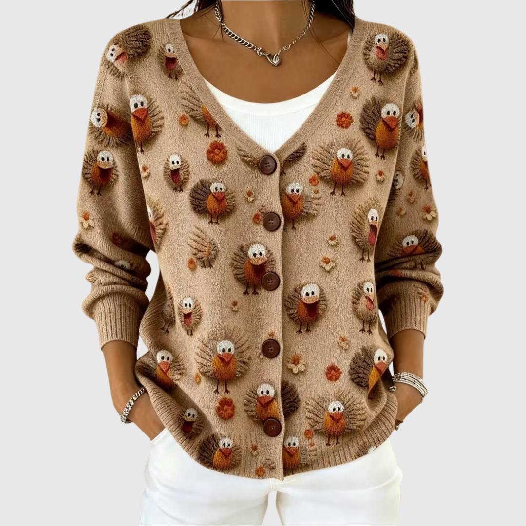 Ramona | Gebreid vest met knopen