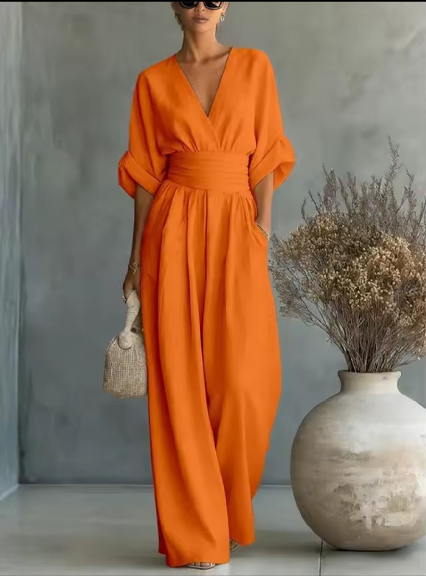 Risel jumpsuit in oranje