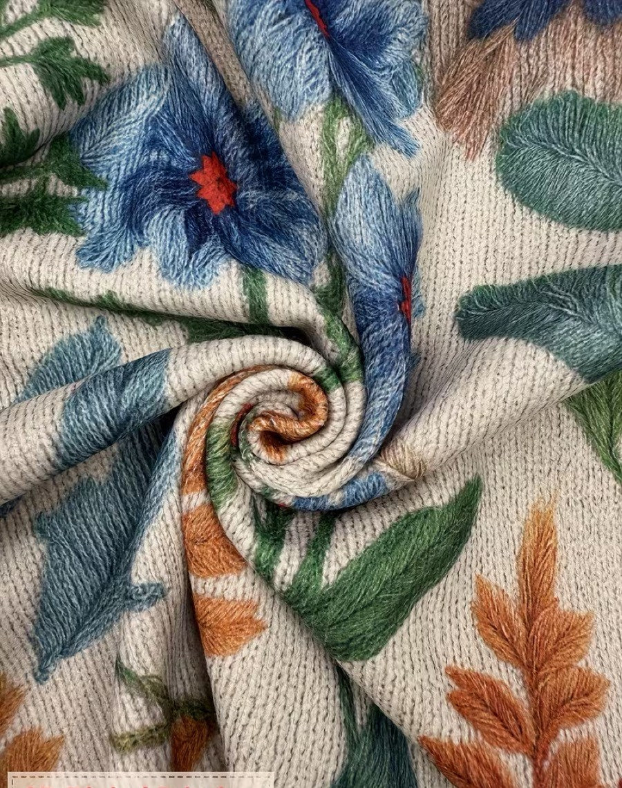 Tabitha ritsvest met botanische bloementuinprint