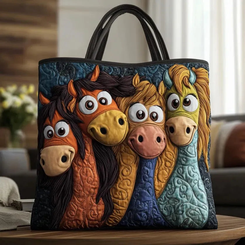 Ambachtelijke tas - Speelse pony's
