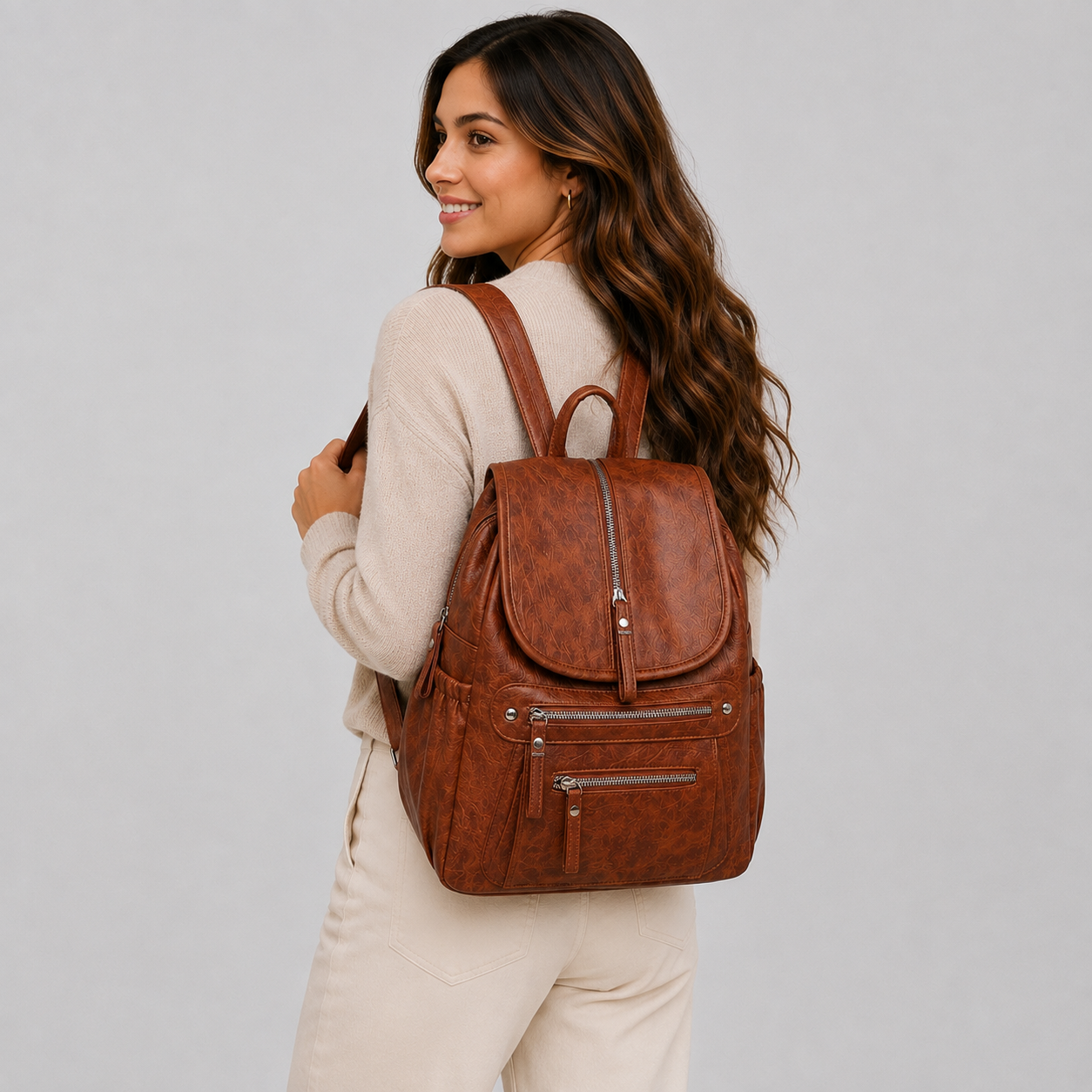 Vintage Dames Rugzak – Elegant, Ruim & Praktisch