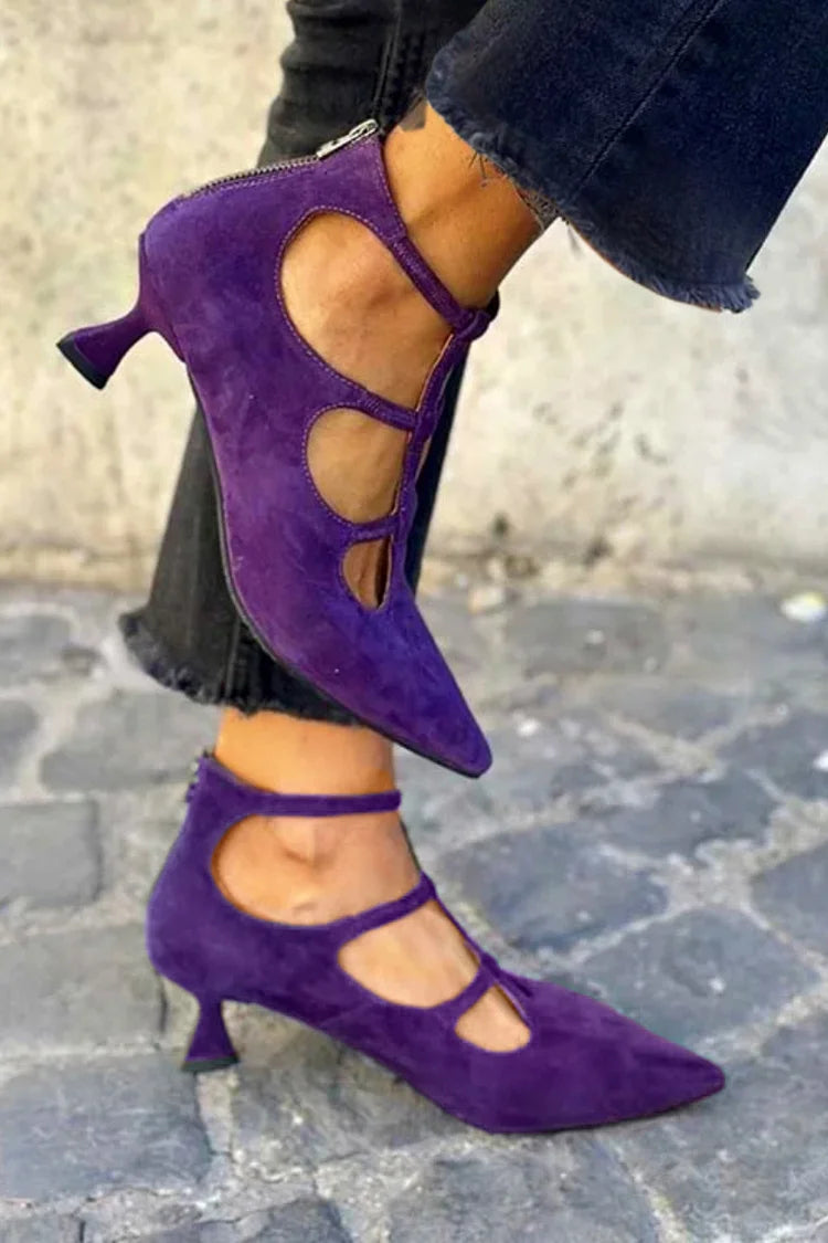 Vintage pumps met mini-hak
