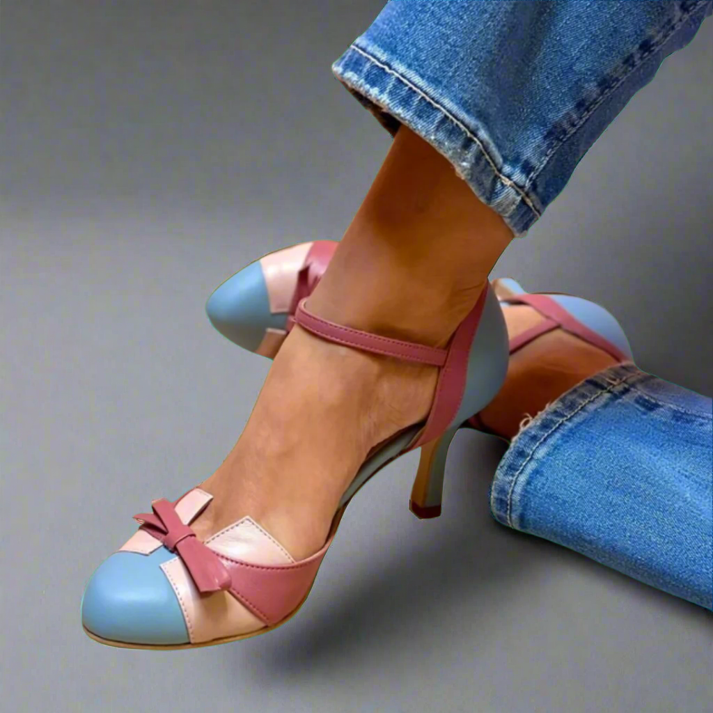 Zoey pastelkleurige hakken met bandjes