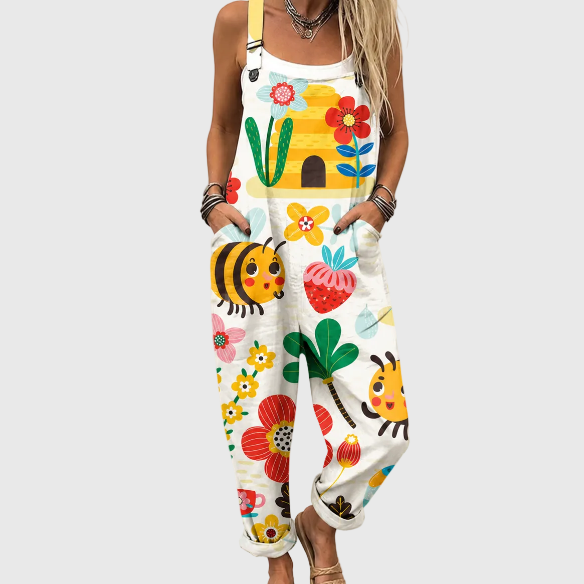 Sandra salopette met print