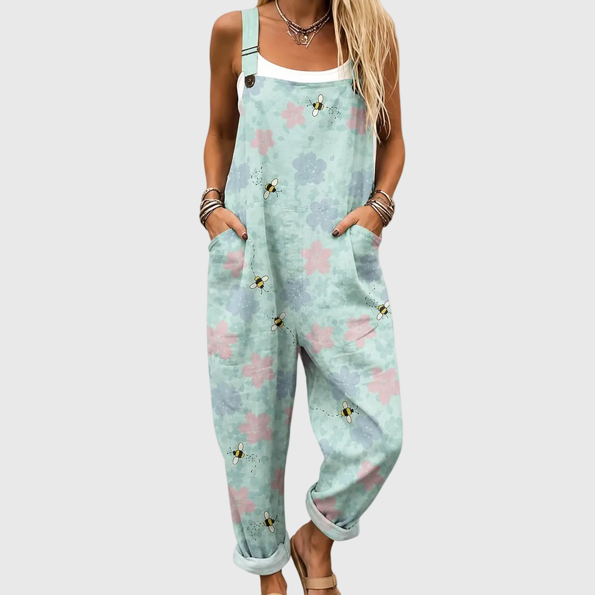 Hester salopette met print