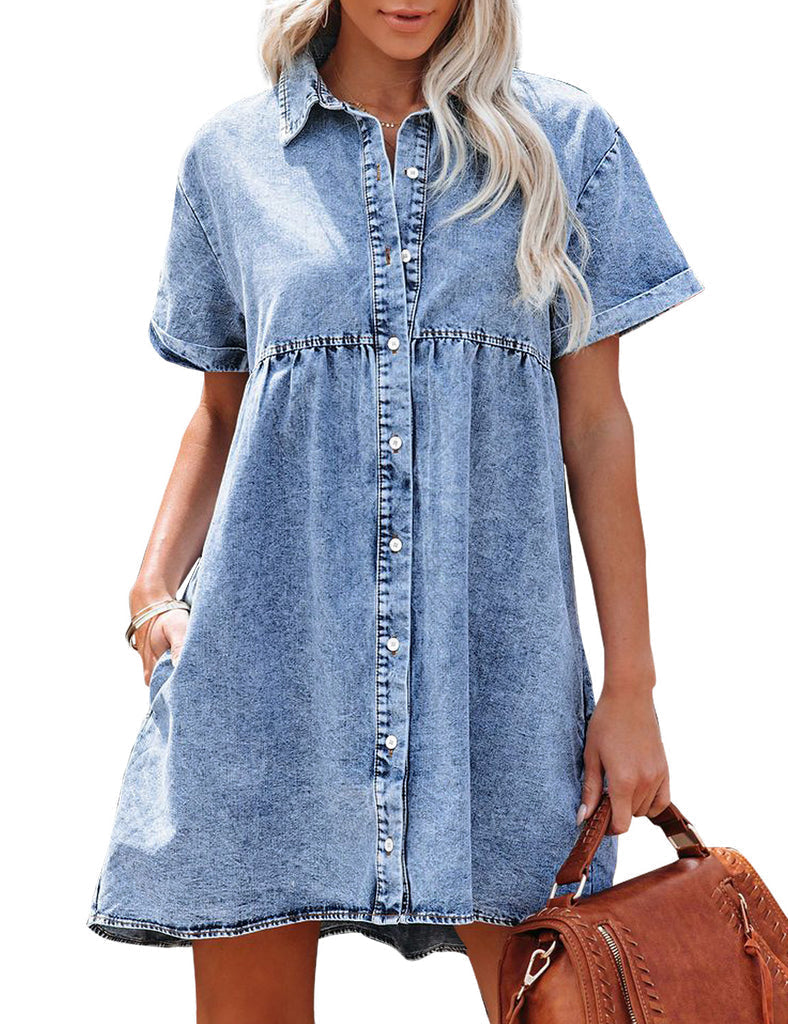 Jane | Denim blousejurk