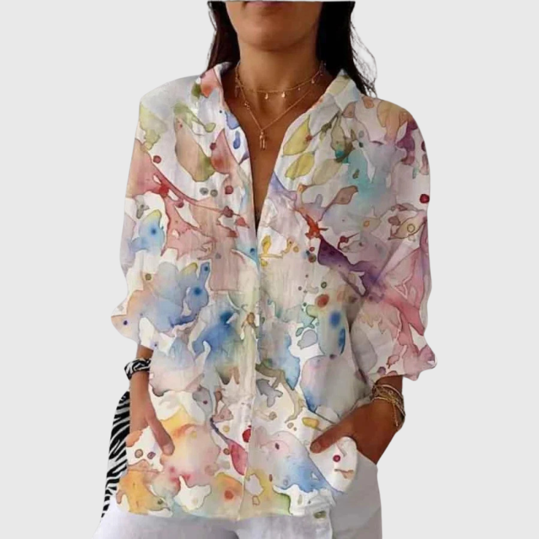 Oksana luchtige blouse met print