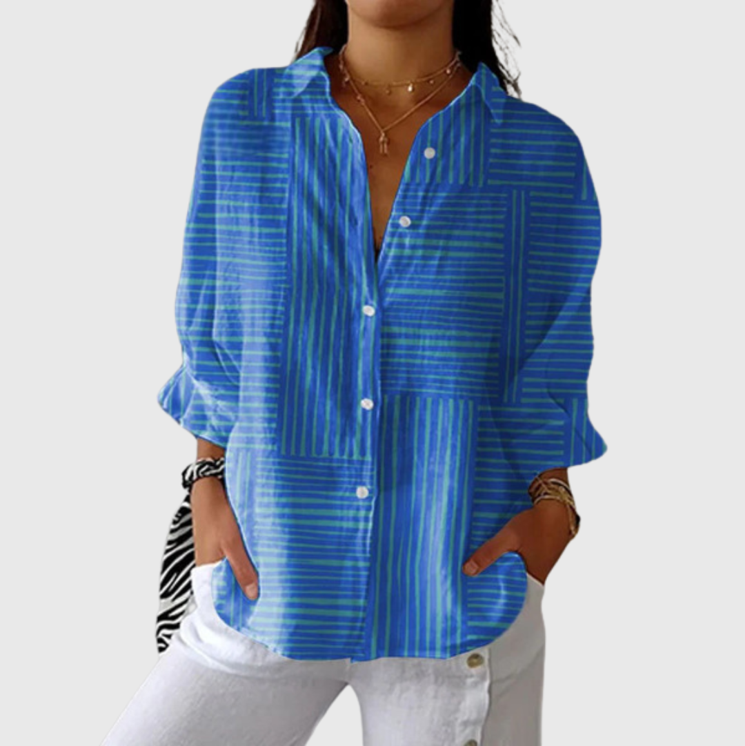 Ulrike kleurrijke blouse met print