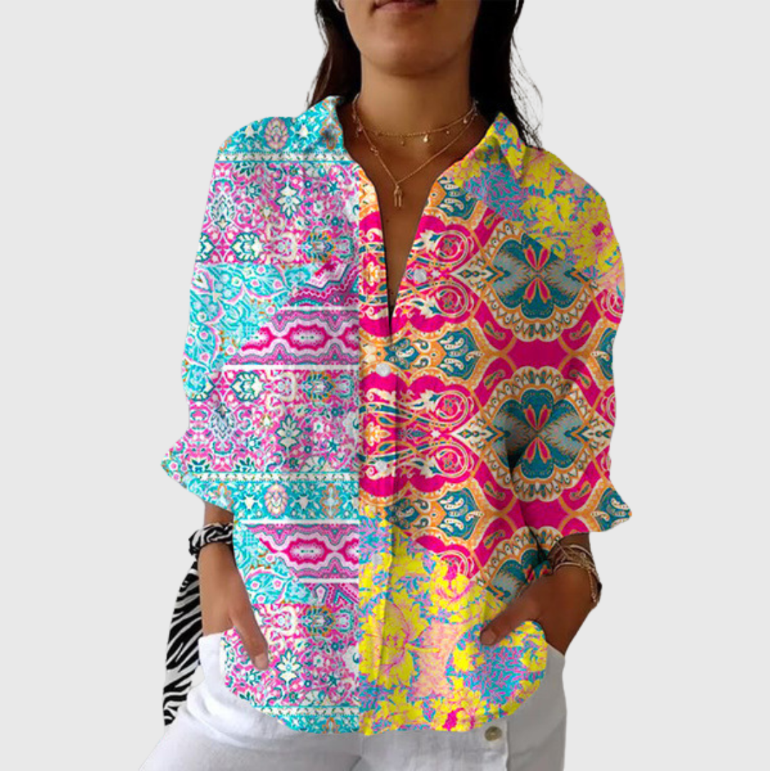 Lieselotte luchtige blouse met print