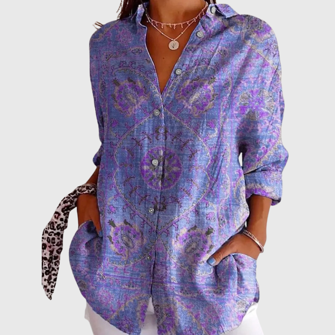 Ineke luchtige blouse met print